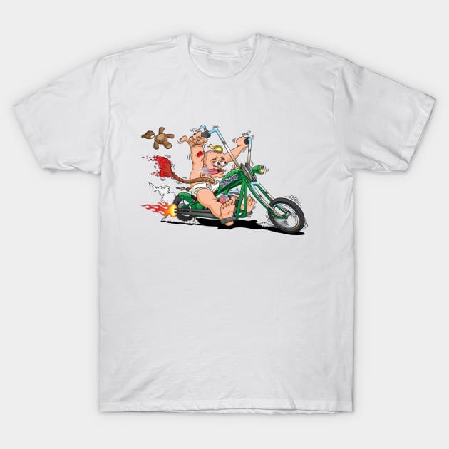 Low Brow Born to Ride T-Shirt by FunkeeMunkee